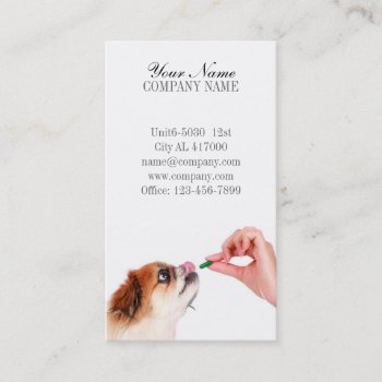 Cute Dog Cat Pet Sitter Pet Groomer Veterinarian Business Card by WhenWestMeetEast at Zazzle