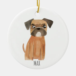 Cute Dog Ceramic Ornament