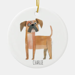 Cute Dog Ceramic Ornament