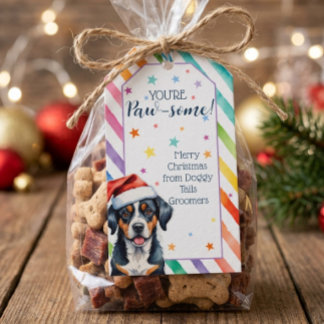 Cute Dog Christmas Holiday Poem Pet Treat Gift Tag