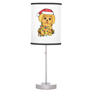 Cute Dog Christmas Premium Table Lamp