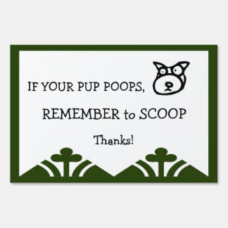 Cute Dog Clean Up Sign