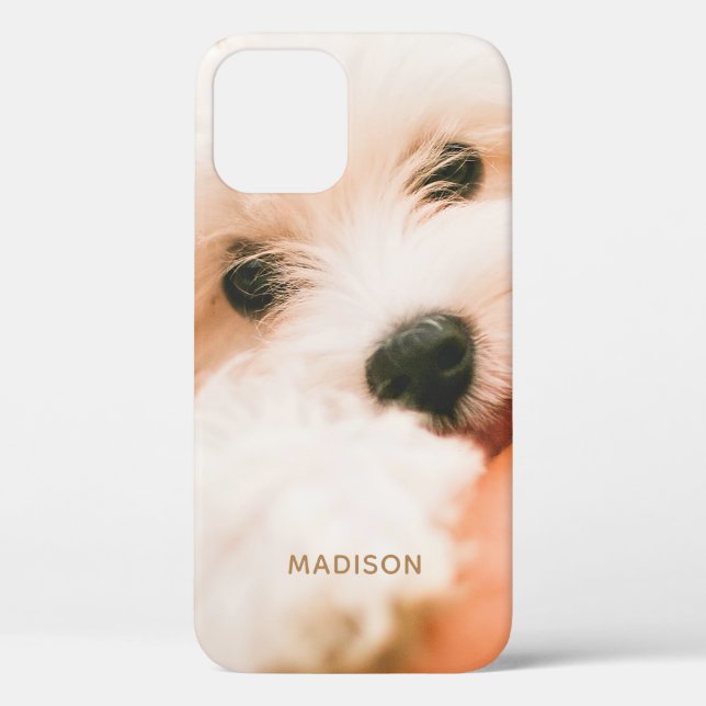 Cute Dog Close-Up custom name phone cases (Back)