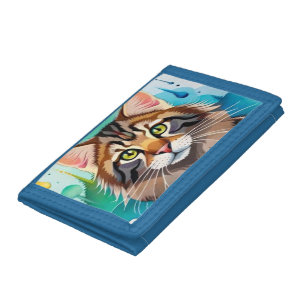 Cute dog close up tri-fold wallet