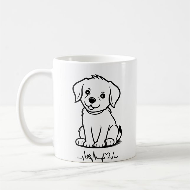  Cute Dog Coffee Mug (Left)