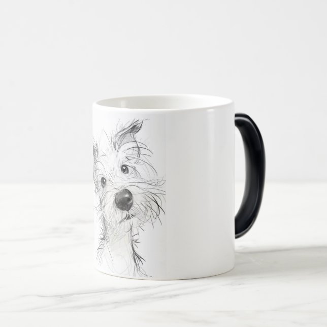 Cute Dog Color Morph Mug (Front Right)