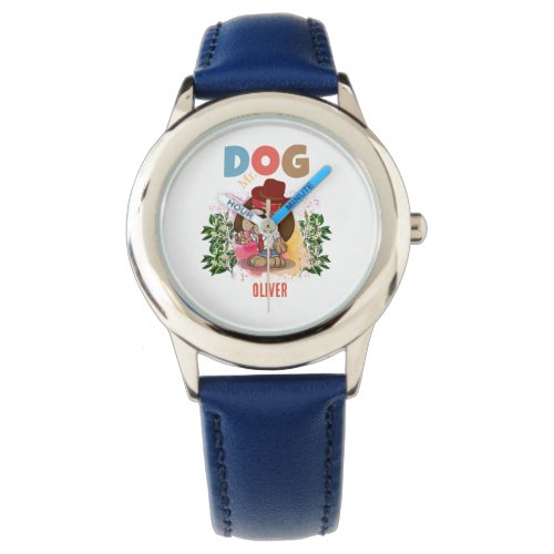 CUTE DOG COLORFUL FUNNY PERSONALIZED KIDS   WATCH