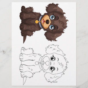 Cute dog coloring page