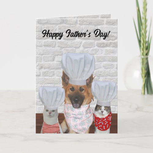 Cute Dog Customizable Fathers Day Card