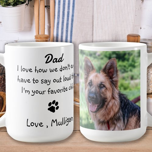 Cute Dog Dad_ Funny Fathers Day _ Dog Photo Humor Coffee Mug