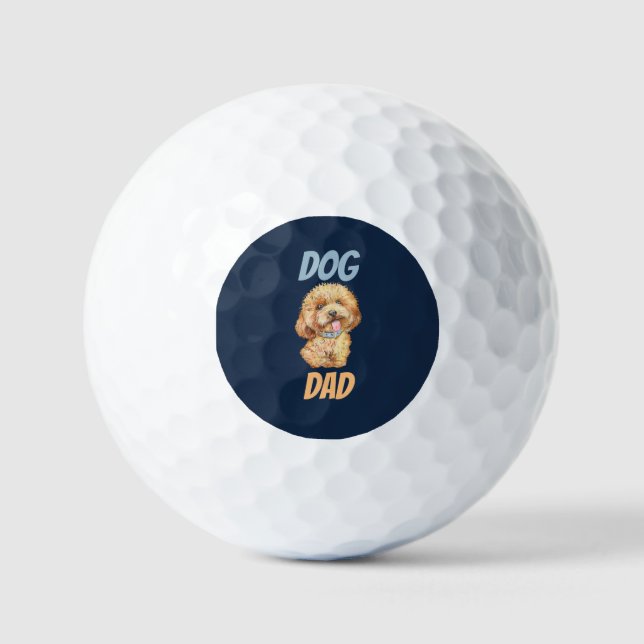 Cute Dog Dad    Golf Balls (Front)