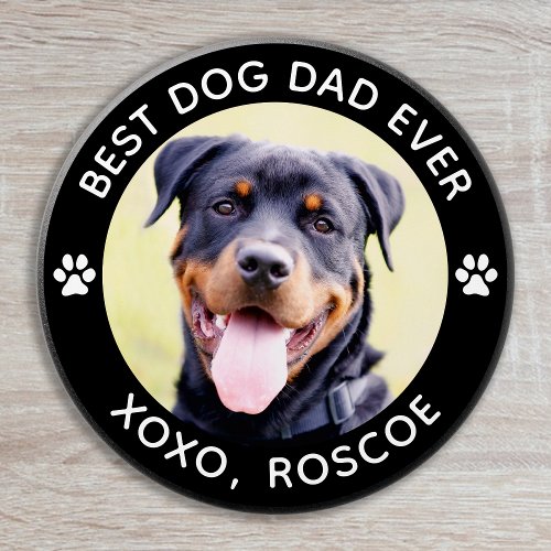 Cute DOG DAD Personalized Paw Prints Pet Photo    PopSocket