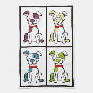 Cute Dog Dishtowel - Pitbull Towel