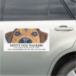 Cute Dog, Dog Walker Service Advertising Car Magnet at Zazzle