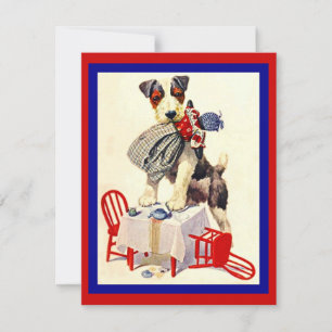 CUTE DOG & DOLL TEA PARTY INVITE ~ EZ2CUSTOMIZE