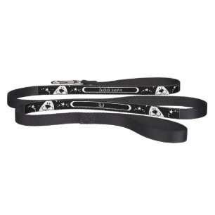 Cute Dog Doodle Design and Custom Text Pet Leash