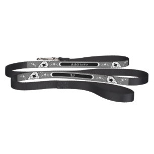 Cute Dog Doodle Design and Custom Text Pet Leash