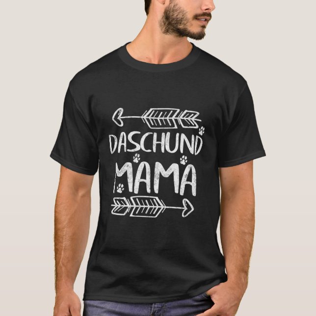 Cute Dog Doxie Mom Weiner Owner Gifts Daschund Mam T-Shirt (Front)