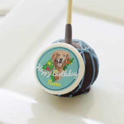 Cute Dog Dreamy Golden Retriever Cake Pops