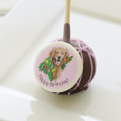 Cute Dog Dreamy Golden Retriever Cake Pops
