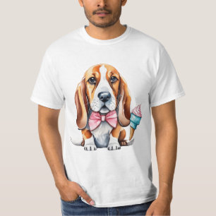 Cute dog eating ice cream  T-Shirt