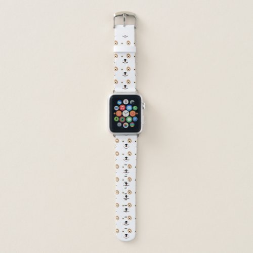 Cute dog face apple watch band