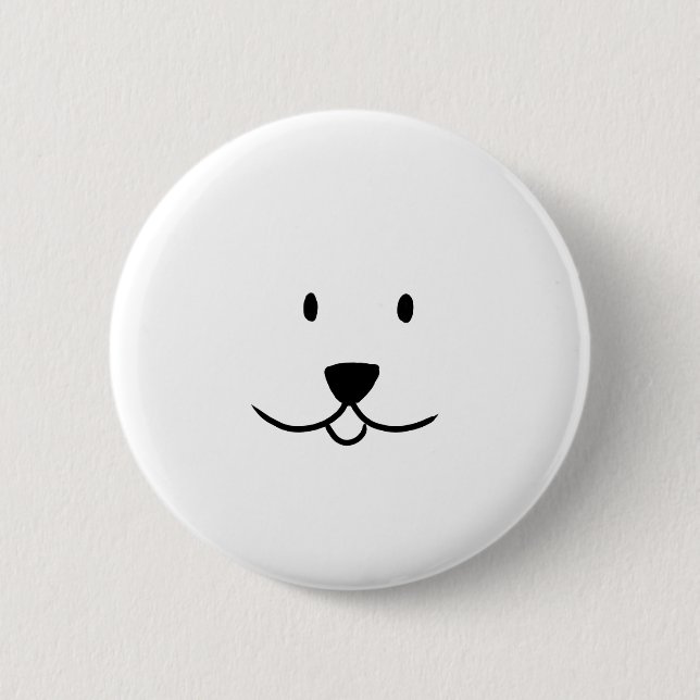 Cute dog face button (Front)