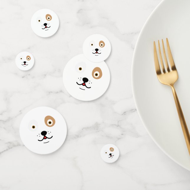 Cute dog face confetti (Group)