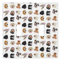 Cute Dog Face Illustration Pattern