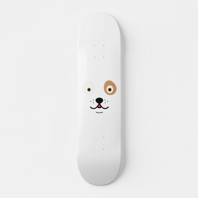 Cute dog face skateboard (Front)