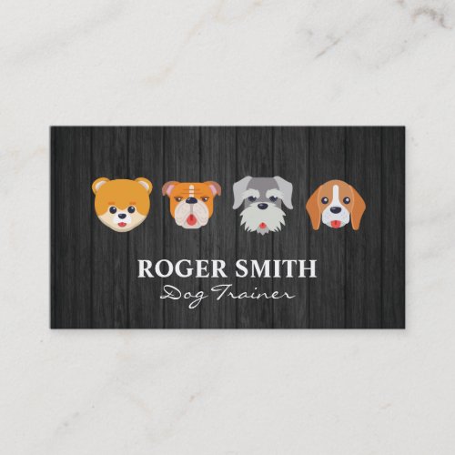 Cute Dog Faces Business Card