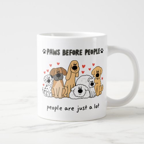 Cute Dog Family Group for Dog Moms and Pet Lovers Giant Coffee Mug