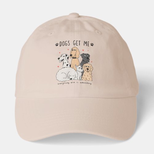 Cute Dog Family Group for Dog Moms and Pet Lovers Hat