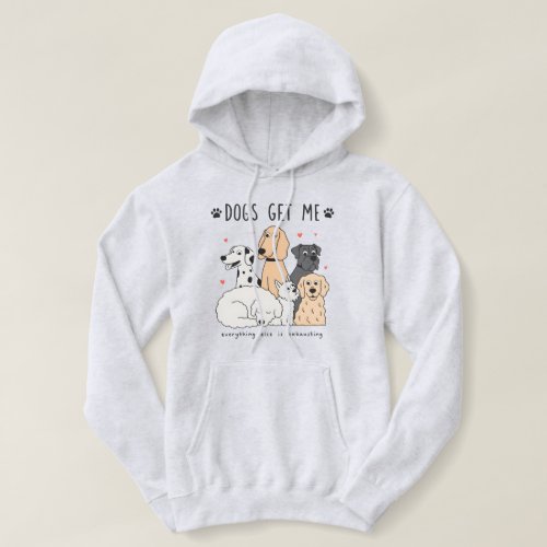 Cute Dog Family Group for Dog Moms and Pet Lovers Hoodie