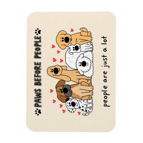Cute Dog Family Group for Dog Moms and Pet Lovers Magnet