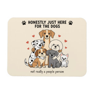 Cute Dog Family Group for Dog Moms and Pet Lovers Magnet