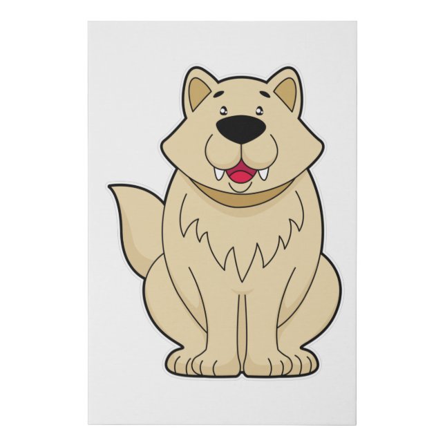 Cute Dog Faux Canvas Print (Front)