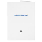 Cute Dog Flowers Blank Card (Back)