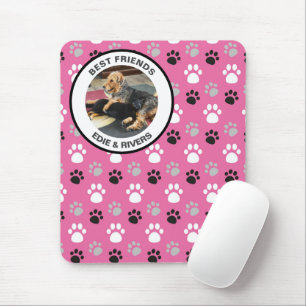 Cute Dog Foot Prints Mousepad