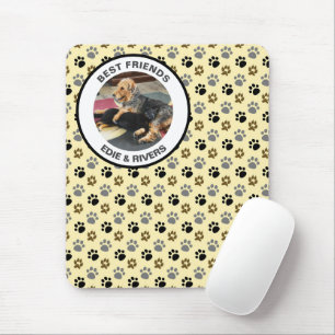 Cute Dog Foot Prints Mousepad