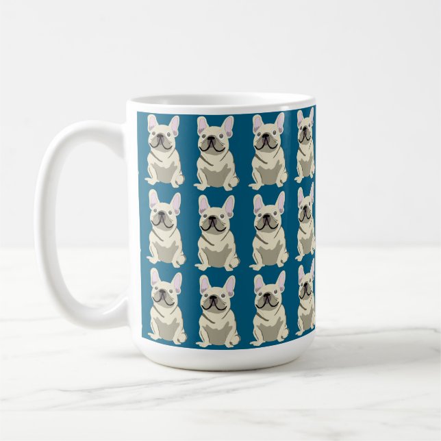 Cute dog, frenchie coffee mug (Left)