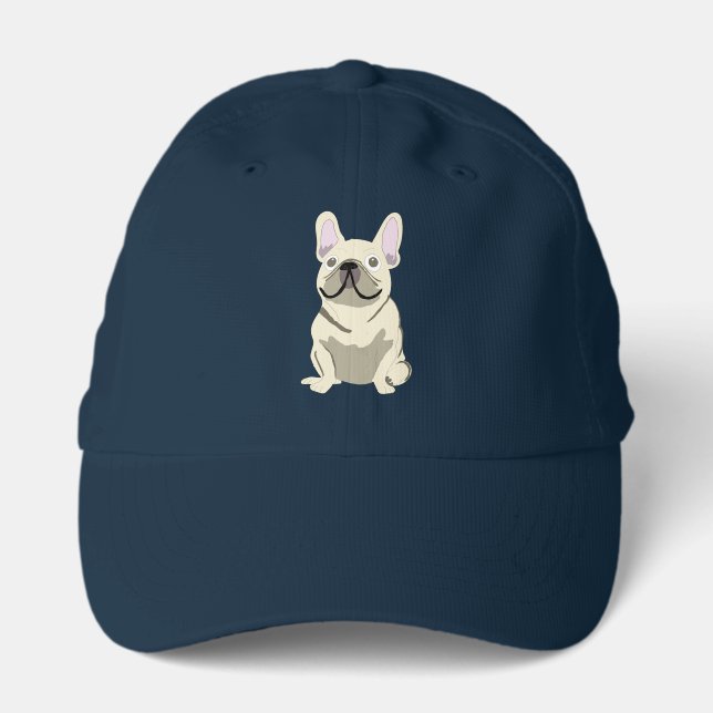 Cute dog, frenchie performance cap (Front)