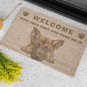 Cute Dog Fun Text Fiber Doormat