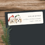 Cute Dog Furry and Bright Christmas Address Label<br><div class="desc">If you need any further customisation please feel free to message me on yellowfebstudio@gmail.com.</div>