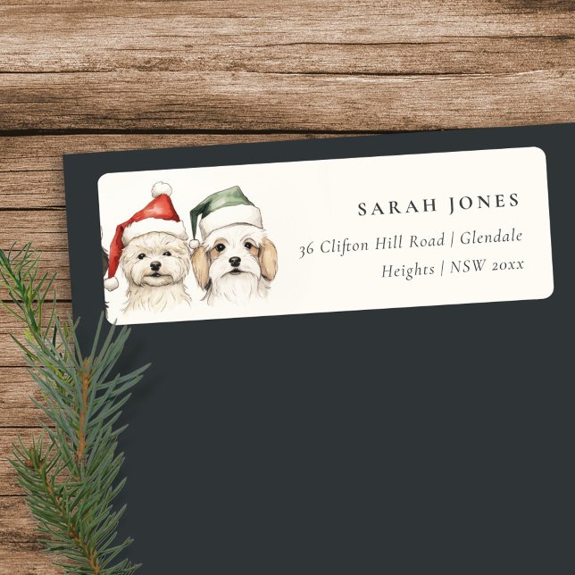 Cute Dog Furry and Bright Christmas Address Label (Creator Uploaded)