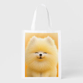 Cute Dog Furry Friend Designs Reusable Grocery Bag