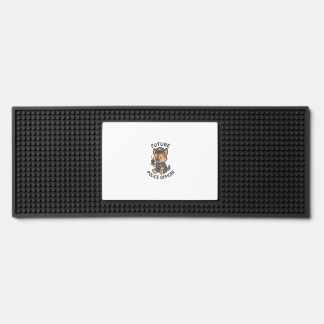 Cute Dog Future Police Officer Theme Bar Mat