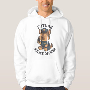 Cute Dog Future Police Officer Theme Hoodie