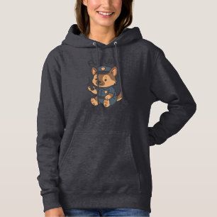Cute Dog Future Police Officer Theme Hoodie