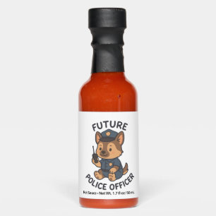 Cute Dog Future Police Officer Theme Hot Sauces